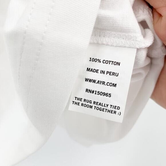 NWT AYR The Big AYR Mens White Graphic Tee Dirt Bike Cotton - Picture 7 of 9